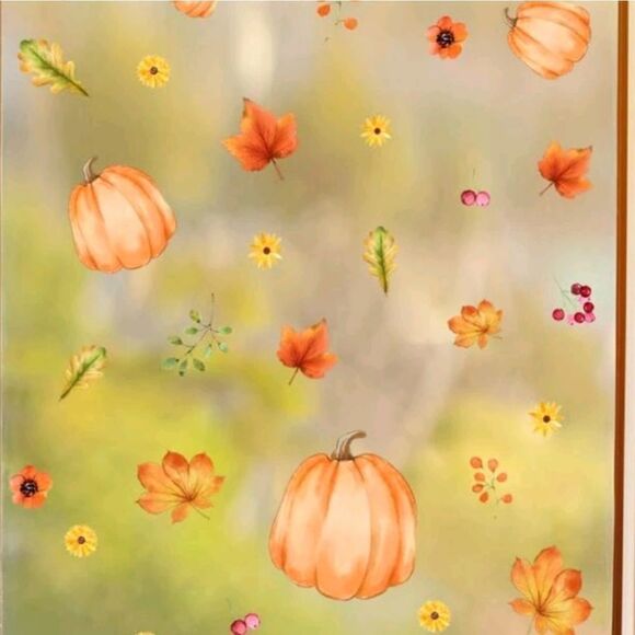 Pumpkin 🎃 and Leaf Wall/Window Stickers - Picture 4 of 4